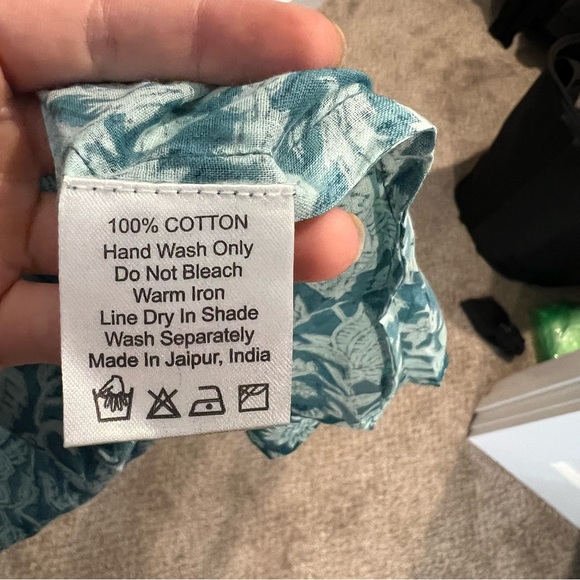 NWT Daughters of India Kyra Midi Dress Ocean Blue Women's M - Picture 8 of 8